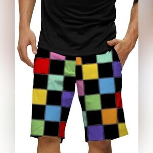 Mens Loudmouth Golf Shorts in Hollywood Squares pattern Size 38